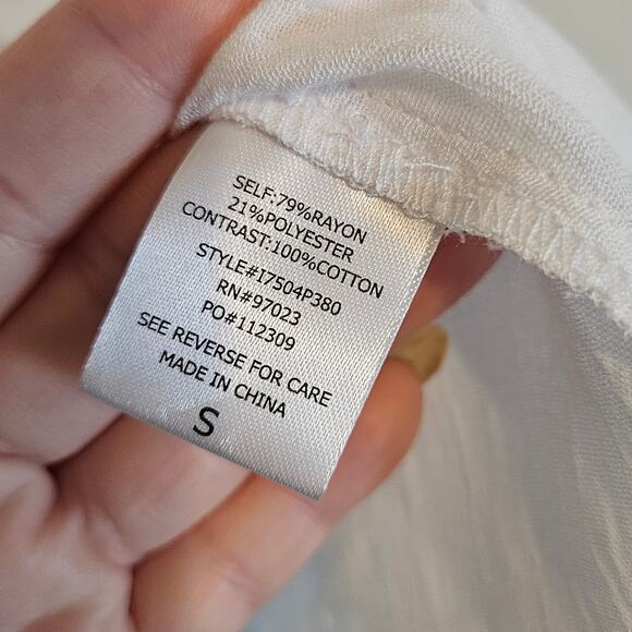 Miken White Eyelet Swim Dress Cover Up Women's Small - Picture 8 of 9